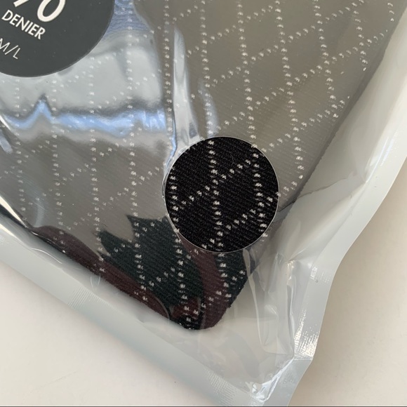 NWT Forever 21 Black Patterned Tights - Picture 2 of 4
